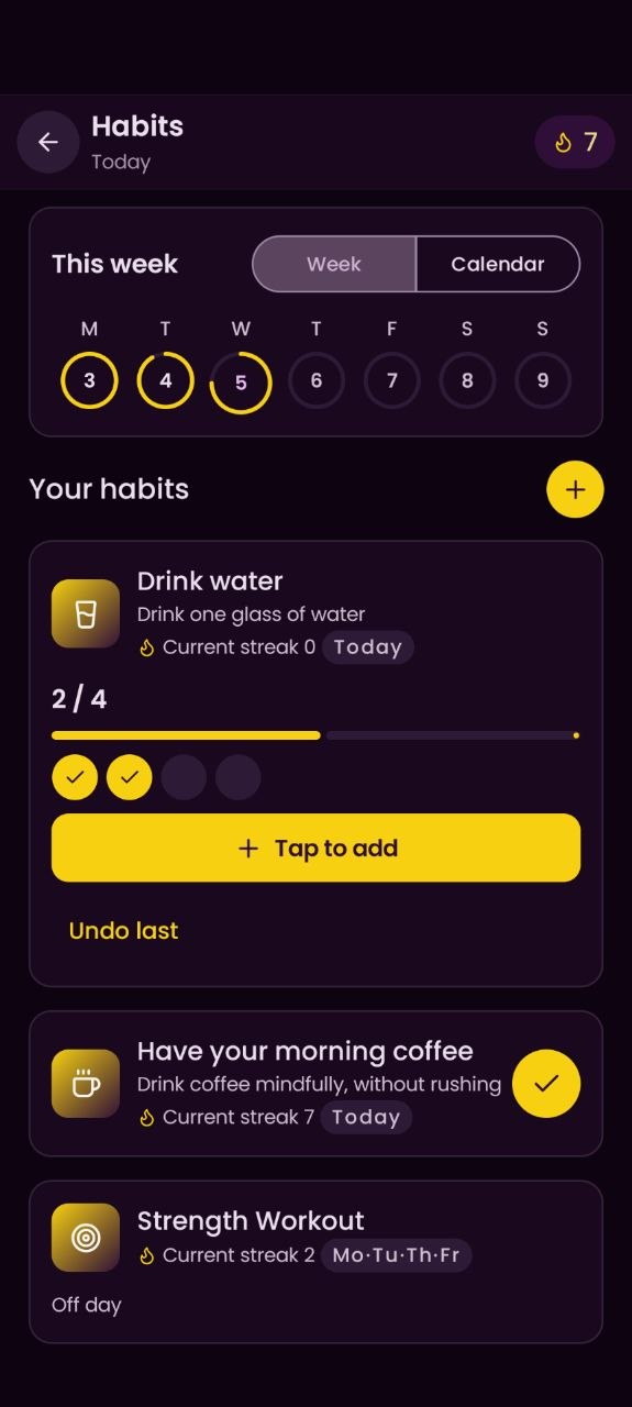 Krovan habits screen